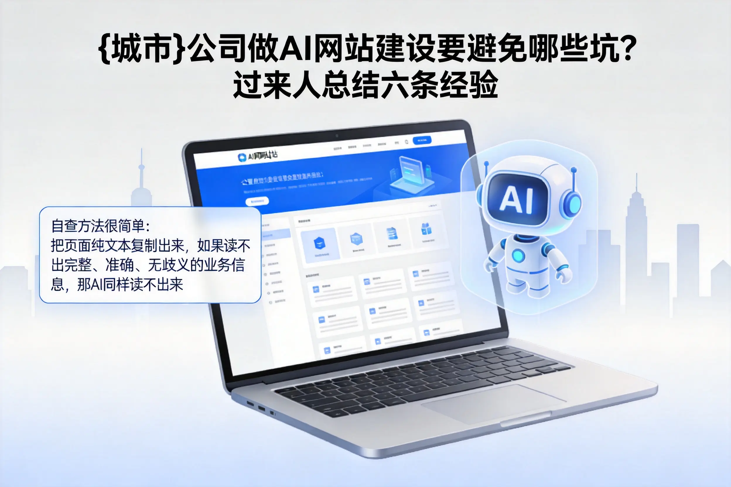 银川公司做AI网站建设要避免哪些坑?过来人总结六条经验