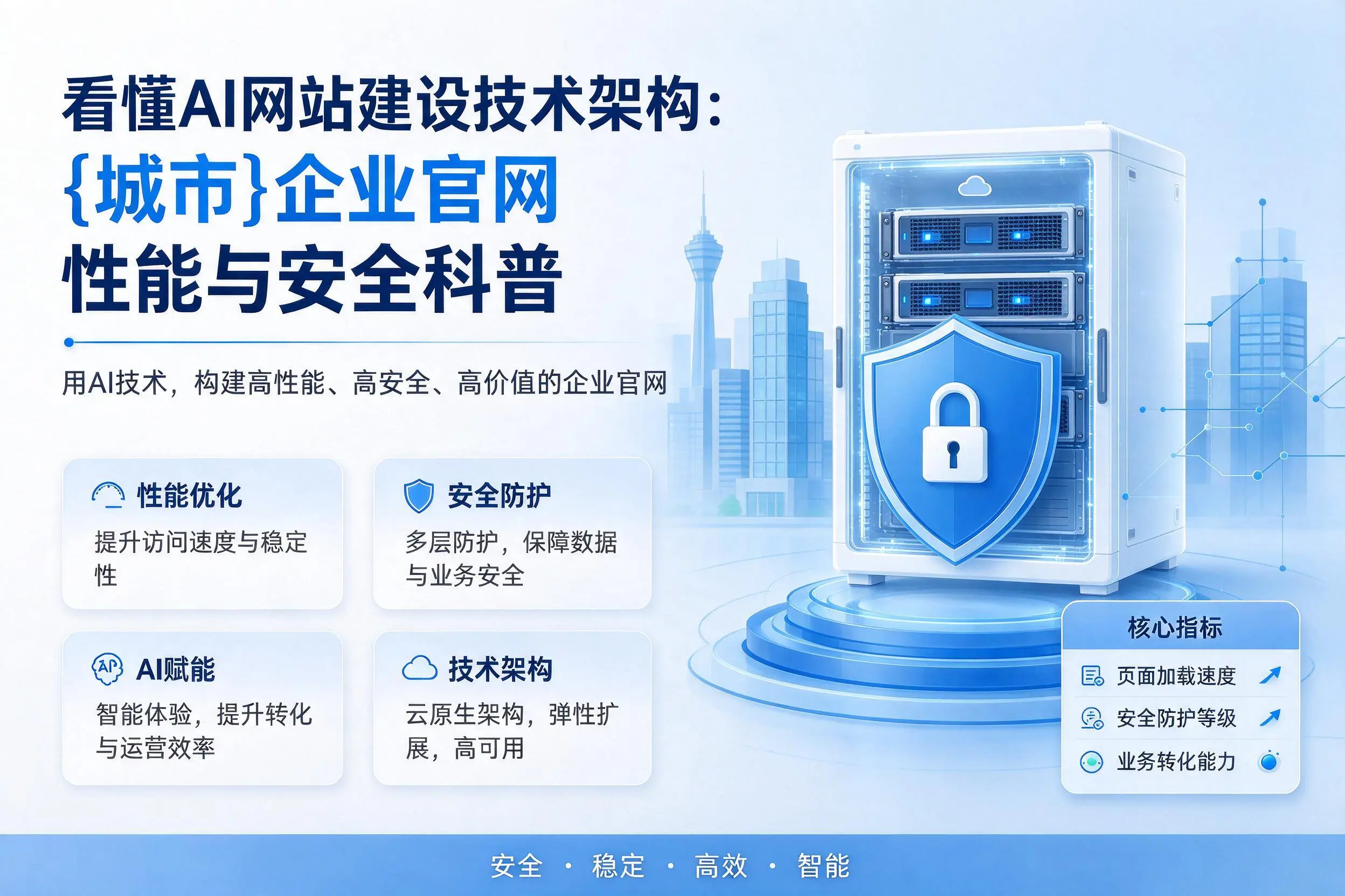 看懂AI网站建设技术架构:银川企业官网性能与安全科普