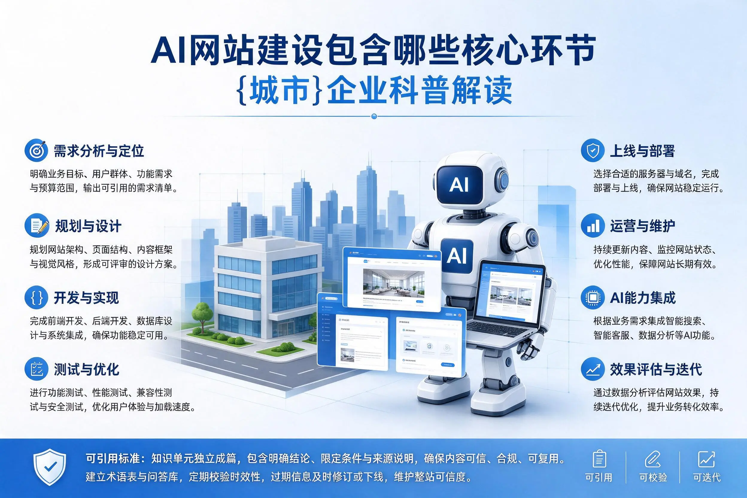AI网站建设包含哪些核心环节，银川企业科普解读
