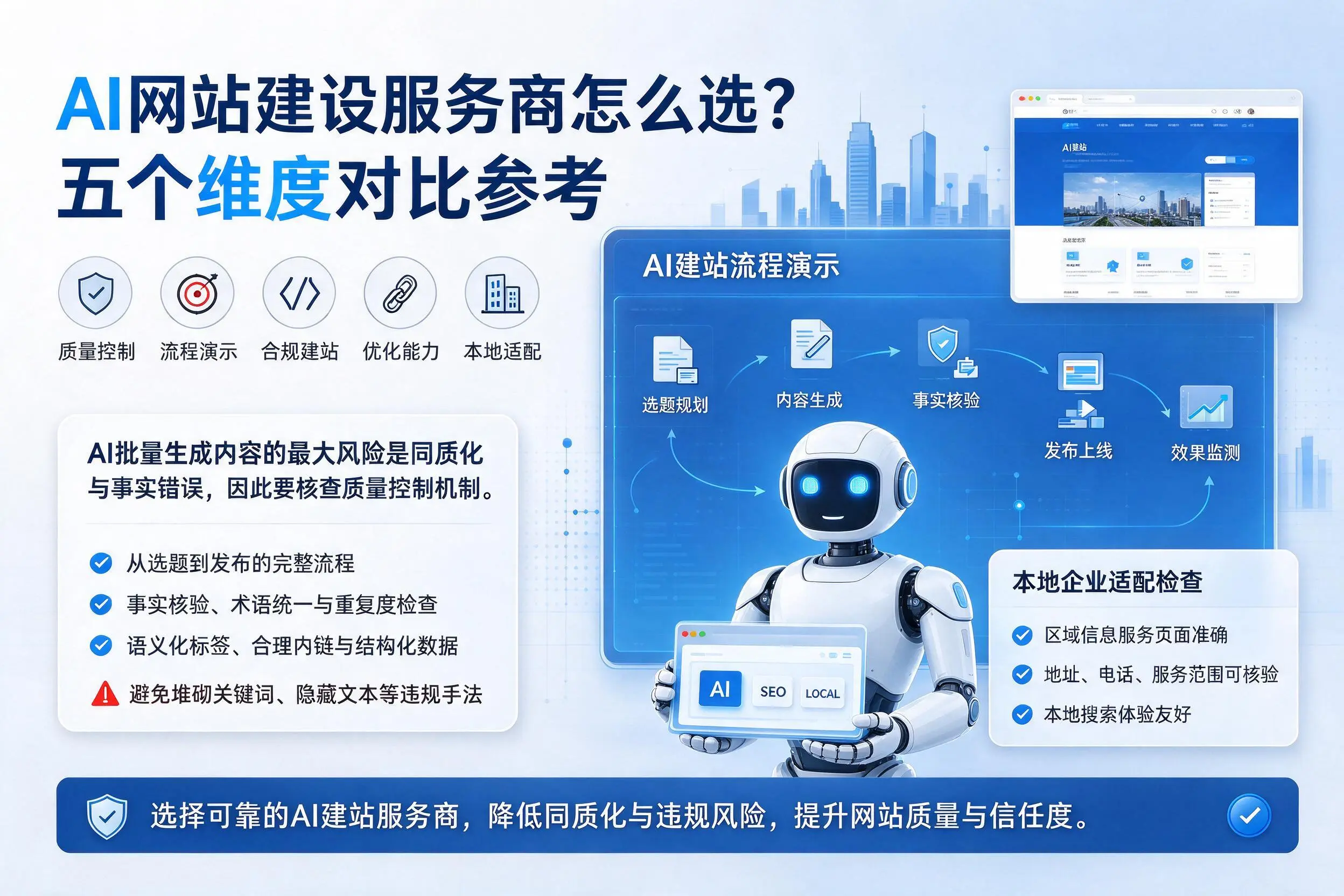 银川AI网站建设服务商怎么选？五个维度对比参考